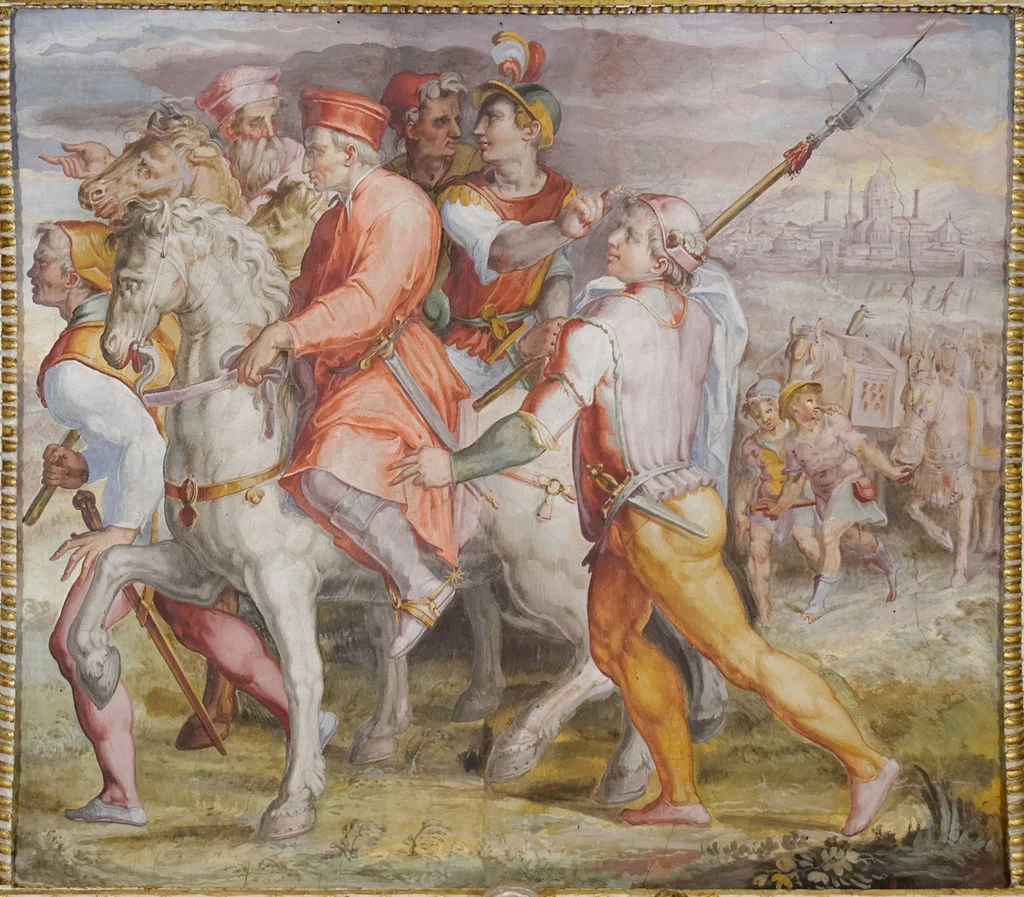 Sala di Cosimo il vecchio - Cosimo va in esilio, Palazzo vecchio, Firenze